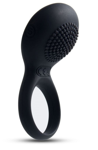 Чёрное перезаряжаемое эрекционное виброкольцо Tyler Чёрное перезаряжаемое эрекционное виброкольцо Tyler