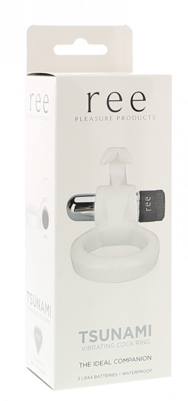 Белое виброкольцо Tsunami