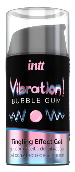 Жидкий интимный гель с эффектом вибрации Vibration! Bubble Gum - 15 мл. Жидкий интимный гель с эффектом вибрации Vibration! Bubble Gum - 15 мл.