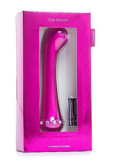 Вибратор для стимуляции точки G The Zircon Pink - 16,7 см. Вибратор для стимуляции точки G The Zircon Pink - 16,7 см.