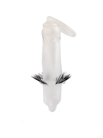 Эластичная насадка на пенис с подхватом мошонки и стимулирующими «ресничками» Эластичная насадка на пенис с подхватом мошонки и стимулирующими «ресничками»