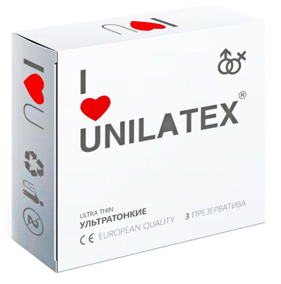 Ультратонкие презервативы Unilatex Ultra Thin - 3 шт. Ультратонкие презервативы Unilatex Ultra Thin - 3 шт.