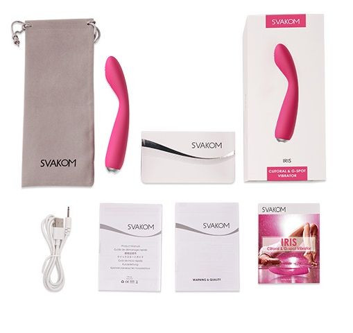 Ярко-розовый G-стимулятор IRIS Clitoral & G-spot Vibrator - 18 см. Ярко-розовый G-стимулятор IRIS Clitoral & G-spot Vibrator - 18 см.