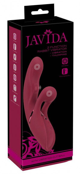 Малиновый вибратор-кролик с функцией постукивания 2 Function Rabbit Vibrator - 22,3 см. Малиновый вибратор-кролик с функцией постукивания 2 Function Rabbit Vibrator - 22,3 см.