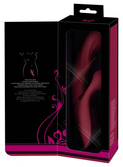 Малиновый вибратор-кролик с функцией постукивания 2 Function Rabbit Vibrator - 22,3 см. Малиновый вибратор-кролик с функцией постукивания 2 Function Rabbit Vibrator - 22,3 см.