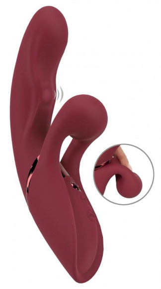 Малиновый вибратор-кролик с функцией постукивания 2 Function Rabbit Vibrator - 22,3 см. Малиновый вибратор-кролик с функцией постукивания 2 Function Rabbit Vibrator - 22,3 см.