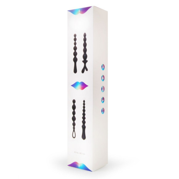 Чёрная фигурная анальная цепочка Чёрная фигурная анальная цепочка