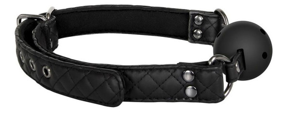 Черный кляп-шарик BALL GAG DIAMOND 