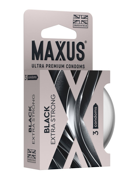 Черные утолщенные презервативы MAXUS Extra Strong с железным кейсом - 3 шт. Черные утолщенные презервативы MAXUS Extra Strong с железным кейсом - 3 шт.