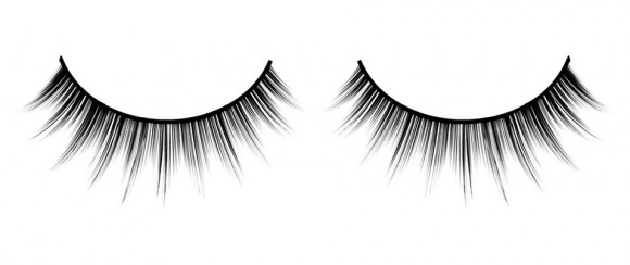 Черные накладные ресницы со срезом лесенкой Premium