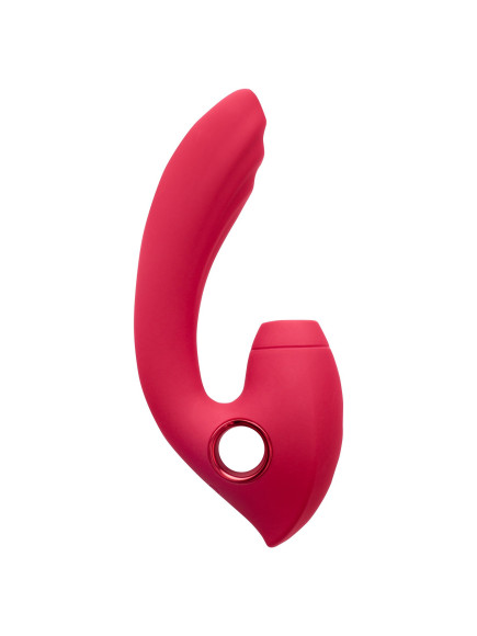 Красный вибратор с вакуум-волновым стимулятором клитора Grace Красный вибратор с вакуум-волновым стимулятором клитора Grace