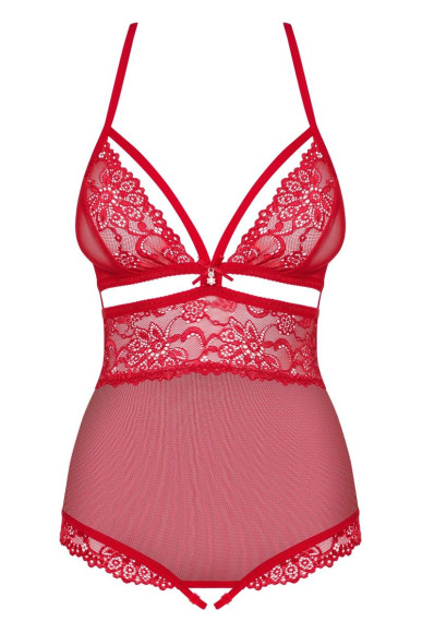 Изящное кружевное боди с интимным доступом