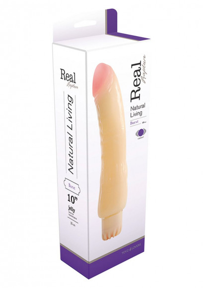 Реалистичный вибратор REALISTIC VIBRATOR REAL RAPTURE BURST JELLY - 25 см.