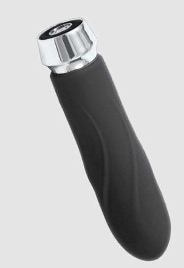 Черная вибропуля DORR Diamond - 10 см.
