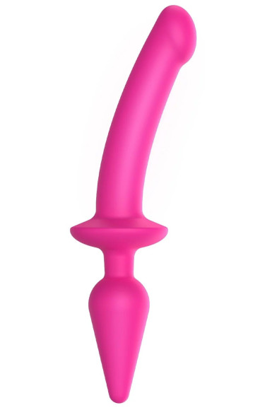 Ярко-розовый двусторонний фаллоимитатор Switch Plug-In Semi-Realistic Size L Ярко-розовый двусторонний фаллоимитатор Switch Plug-In Semi-Realistic Size L