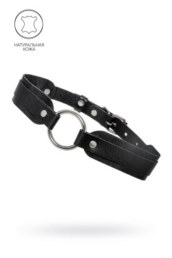 Черный кожаный чокер-ошейник со скруглёнными углами Черный кожаный чокер-ошейник со скруглёнными углами