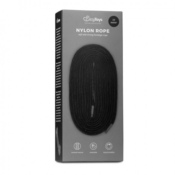 Черная веревка для бондажа Easytoys Bondage Rope - 10 м. Черная веревка для бондажа Easytoys Bondage Rope - 10 м.