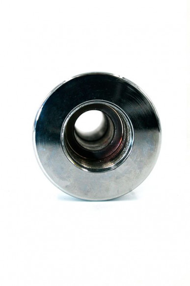 Серебристая полая анальная втулка с вставным поршнем Серебристая полая анальная втулка с вставным поршнем