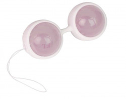 Розовые вагинальные шарики со смещённым центром тяжести