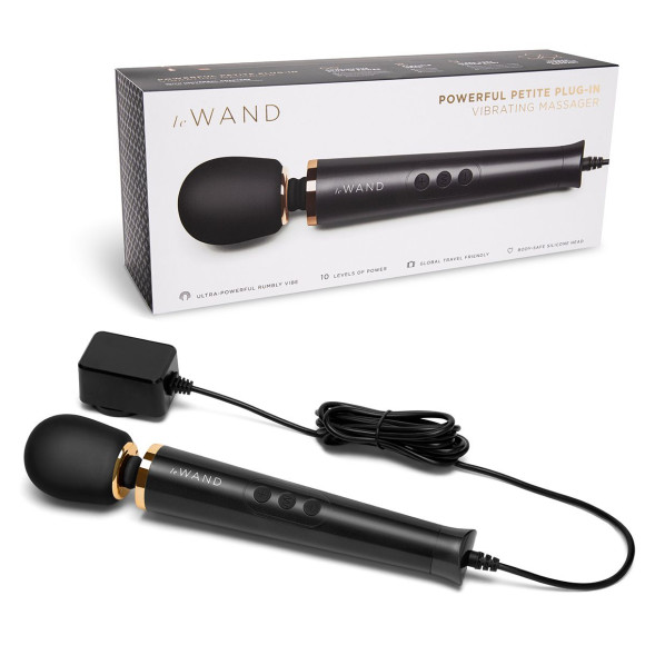 Черный проводной вибратор Le Wand Petite Vibrating Massager - 25 см. Черный проводной вибратор Le Wand Petite Vibrating Massager - 25 см.
