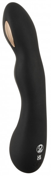 Черный вибратор-электростимулятор для точки G - 20,2 см.