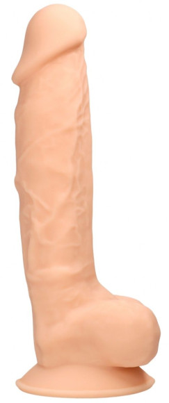 Телесный фаллоимитатор Silicone Dildo With Balls - 22,8 см. Телесный фаллоимитатор Silicone Dildo With Balls - 22,8 см.