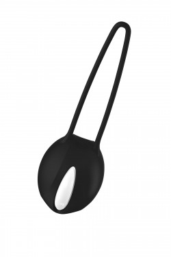 Черный вагинальный шарик Smartballs Uno с петлей Черный вагинальный шарик Smartballs Uno с петлей