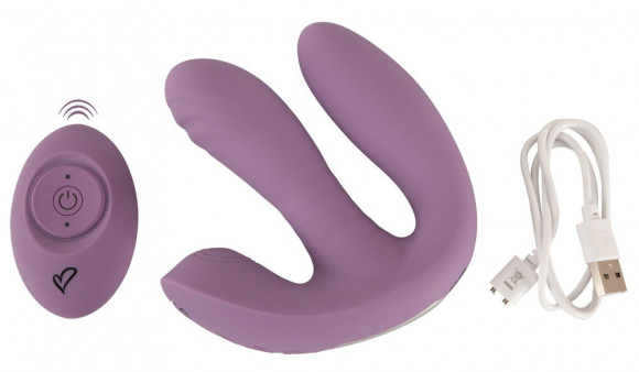 Фиолетовый тройной вибратор MIREVA RC Triple Hands-Free Vibrator