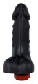 Черный реалистичный вибратор с мошонкой - 16,5 см. Черный реалистичный вибратор с мошонкой - 16,5 см.