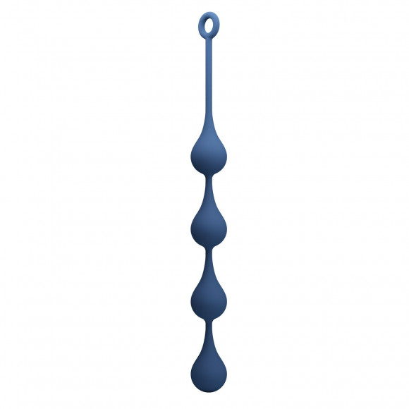 Синяя анальная цепочка - 52,4 см.