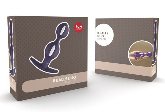 Фиолетово-белые анальные шарики B Balls Duo - 12,5 см. Фиолетово-белые анальные шарики B Balls Duo - 12,5 см.