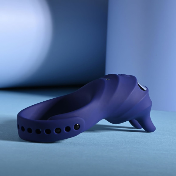 Синее эрекционное виброкольцо с клиторальной подушечкой и пультом ДУ Adjustable Fun Ring Синее эрекционное виброкольцо с клиторальной подушечкой и пультом ДУ Adjustable Fun Ring