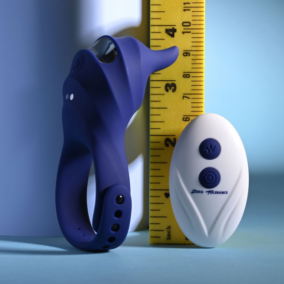 Синее эрекционное виброкольцо с клиторальной подушечкой и пультом ДУ Adjustable Fun Ring Синее эрекционное виброкольцо с клиторальной подушечкой и пультом ДУ Adjustable Fun Ring