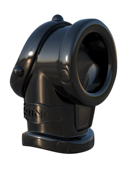 Черная насадка для пениса Cock Pipe with Ball-Stretcher Черная насадка для пениса Cock Pipe with Ball-Stretcher