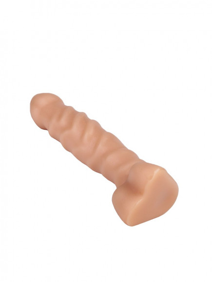 Анальный стимулятор с мошонкой - 14 см. Анальный стимулятор с мошонкой - 14 см.