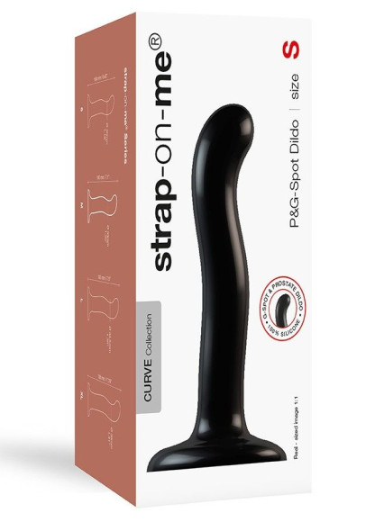 Черный фаллоимитатор-насадка Strap-On-Me P&G spot Dildo size S - 16,4 см. Черный фаллоимитатор-насадка Strap-On-Me P&G spot Dildo size S - 16,4 см.