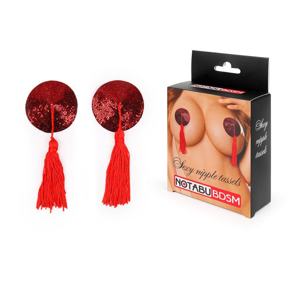 Красные круглые пэстисы с кисточками Красные круглые пэстисы с кисточками