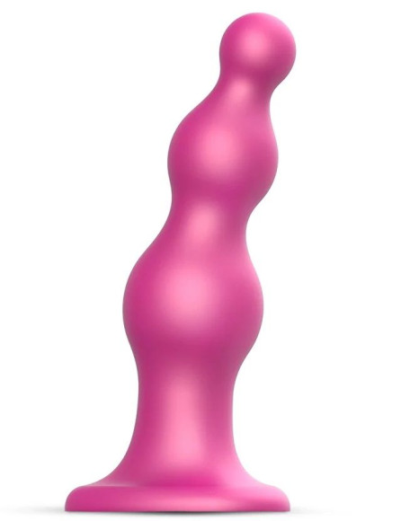 Розовая насадка Strap-On-Me Dildo Plug Beads size S Розовая насадка Strap-On-Me Dildo Plug Beads size S