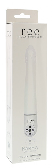 Белый вибратор Karma - 17,5 см. Белый вибратор Karma - 17,5 см.