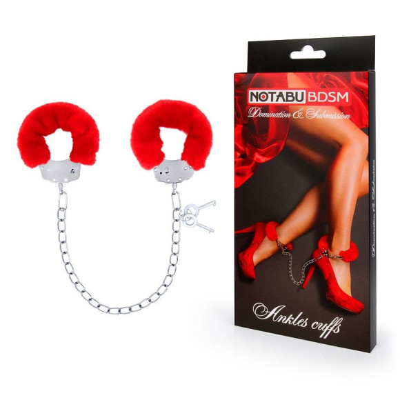 Металлические оковы с мягкой красной опушкой Металлические оковы с мягкой красной опушкой