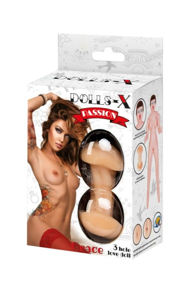 Надувная секс-кукла GRACE с тремя любовными отверстиями Надувная секс-кукла GRACE с тремя любовными отверстиями