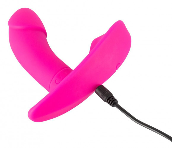 Розовый вибромассажер RC Panty Vibrator со стимулятором клитора