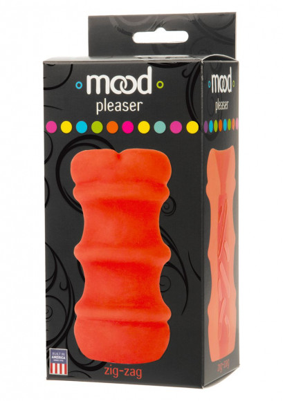 Оранжевый мастурбатор MOOD PLEASER UR3 ZIG-ZAG Оранжевый мастурбатор MOOD PLEASER UR3 ZIG-ZAG