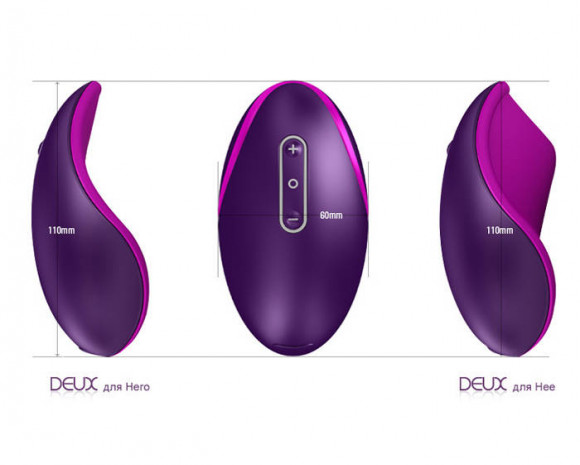 Фиолетовый вибратор для пары 2 в 1 ZINI DEUX Фиолетовый вибратор для пары 2 в 1 ZINI DEUX