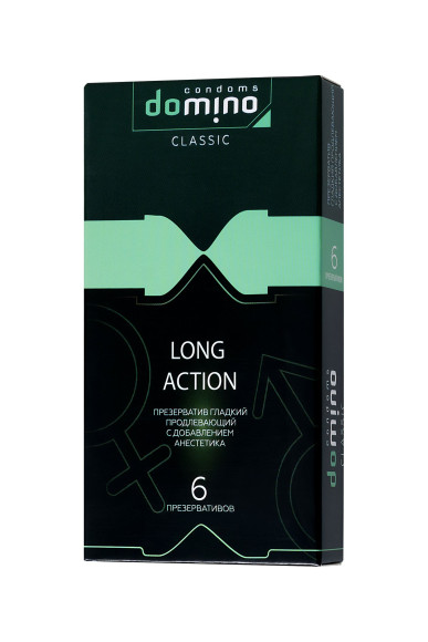 Презервативы с пролонгирующим эффектом DOMINO Classic Long action - 6 шт. Презервативы с пролонгирующим эффектом DOMINO Classic Long action - 6 шт.