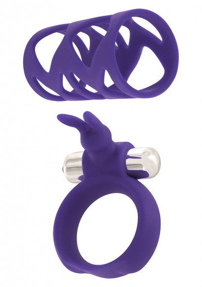Набор фиолетовых насадок TICKLER BUNNY RING SET Набор фиолетовых насадок TICKLER BUNNY RING SET