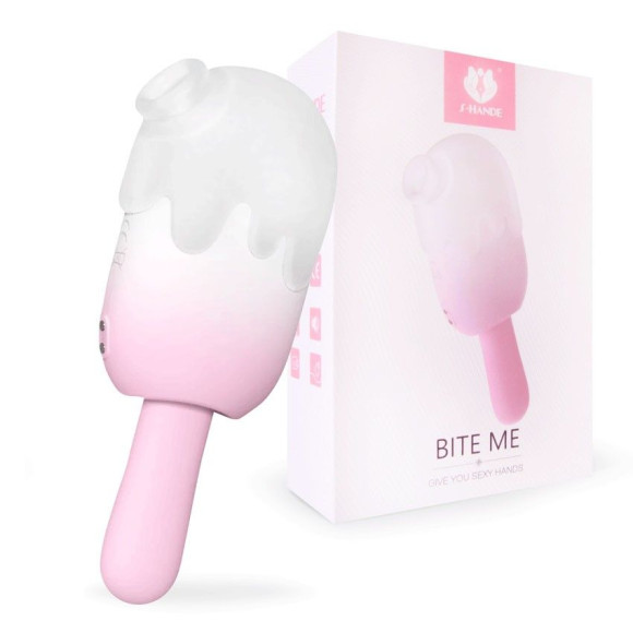 Нежно-розовый клиторальный вибромассажер Bite Me - 14,8 см. Нежно-розовый клиторальный вибромассажер Bite Me - 14,8 см.