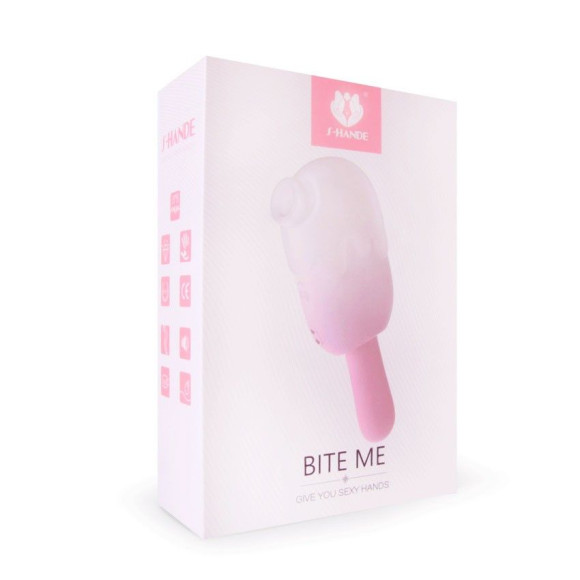 Нежно-розовый клиторальный вибромассажер Bite Me - 14,8 см. Нежно-розовый клиторальный вибромассажер Bite Me - 14,8 см.