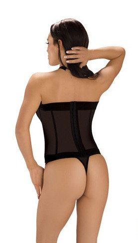 Укороченный корсет с полупрозрачной вставкой на животике Укороченный корсет с полупрозрачной вставкой на животике