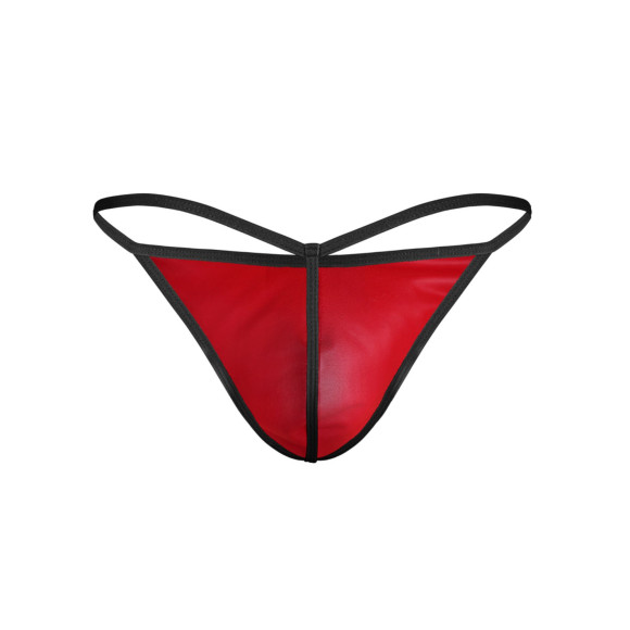 Красные трусы-стринги с черной окантовкой Красные трусы-стринги с черной окантовкой